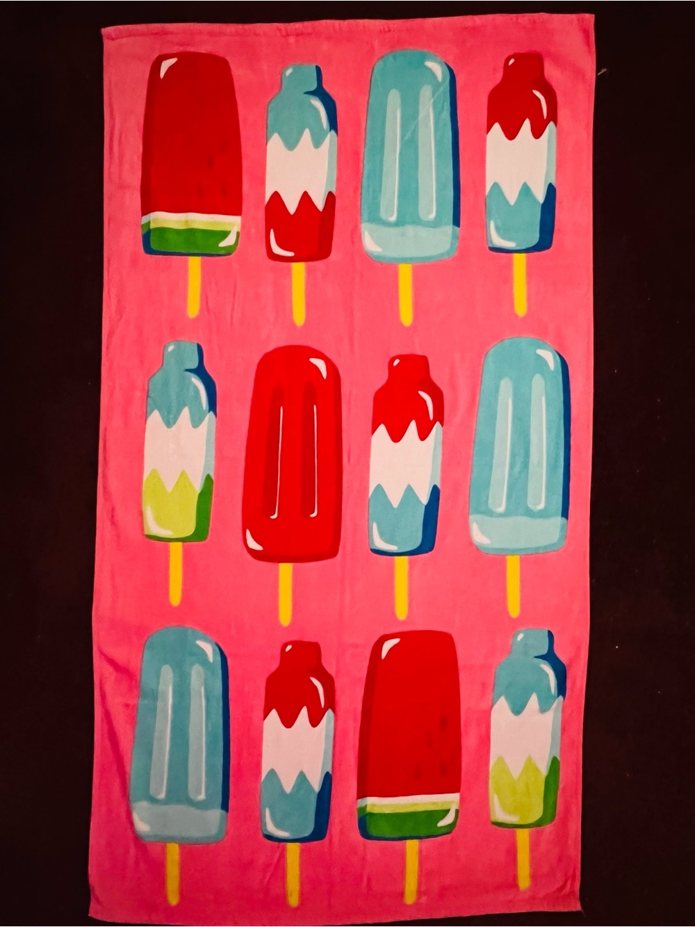 Summer Patriotic Popsicles Beach Towel